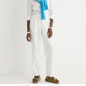 New J. crew tall / long white linen pant